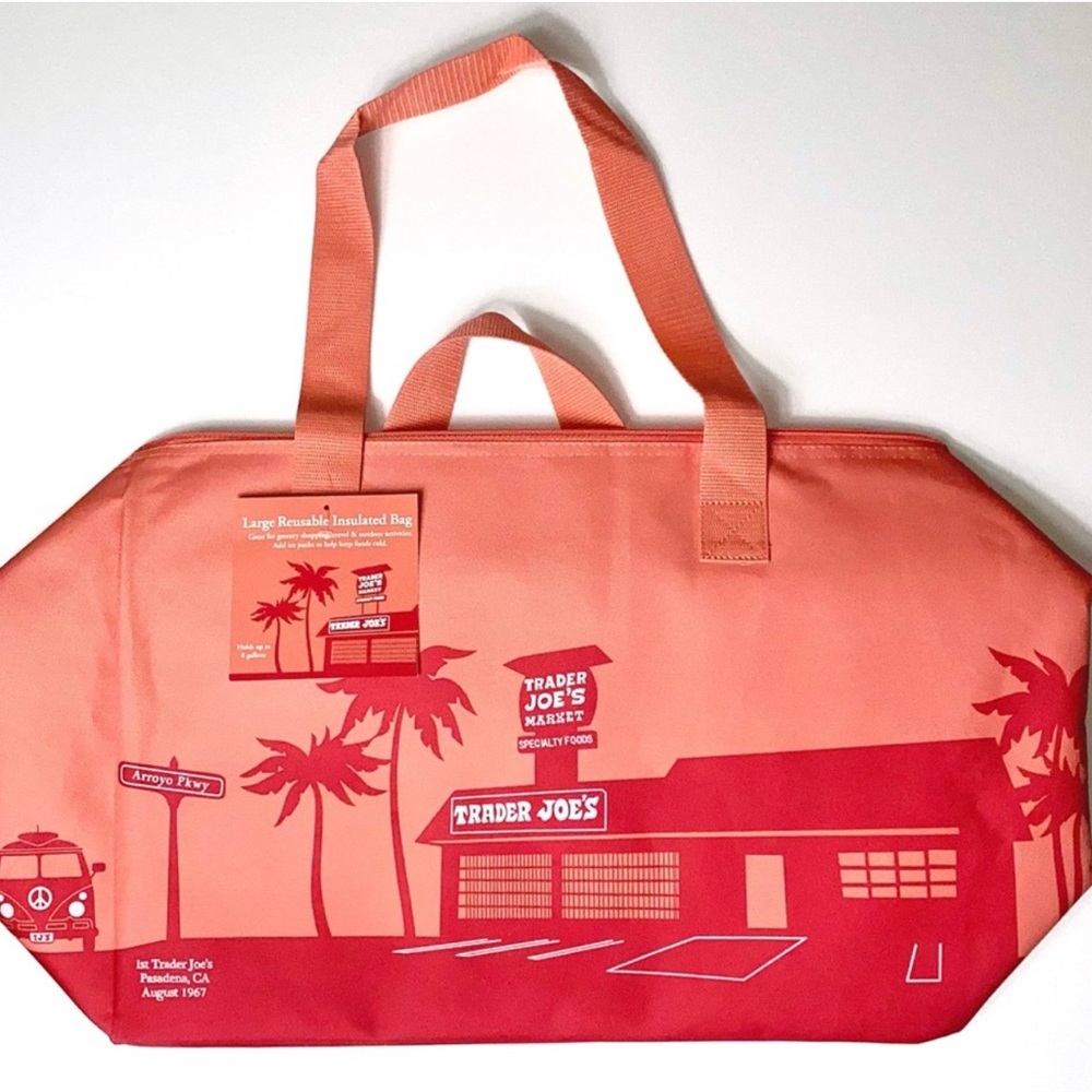 Peach Trader Joe's Insulated Tote Bag